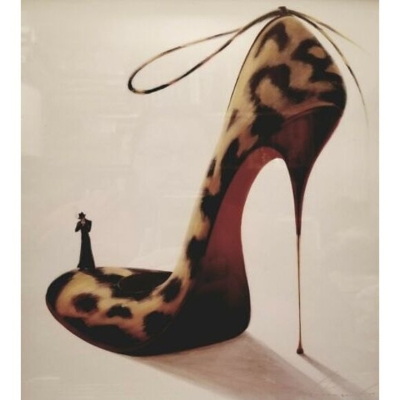 2005 Wild Passion Inna Panasenko High Heel Shoe Framed Art Print 12"x12" - Picture 1 of 3